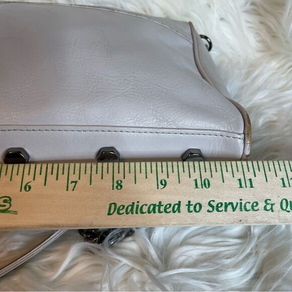 REBECCA MINKOFF Mini Mac Beige Leather Crossbody Shoulder Bag - Picture 10 of 14